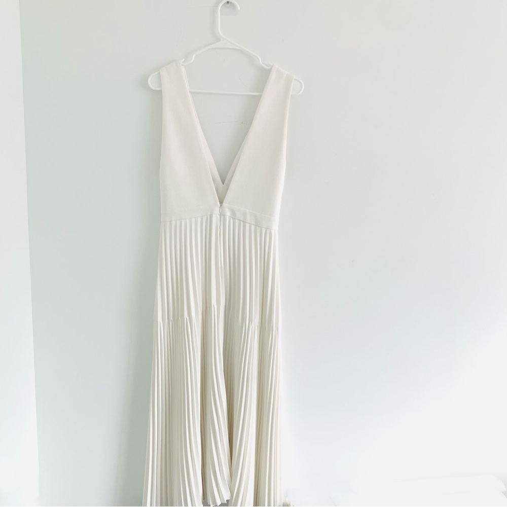 New Dion Lee Pleated Trapeze Dress In Ivory White Size 6 - Picture 12 of 16